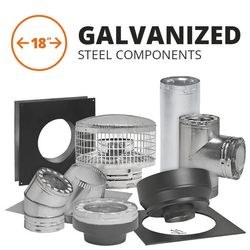 18" Metal-Fab Temp-Guard Chimney Pipe