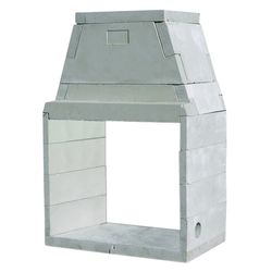 43" Pre-cast See-Thru Masonry Firebox Kit - Wood Burning