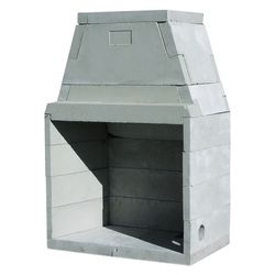 44" Pre-cast Masonry Firebox Kit - Wood Burning