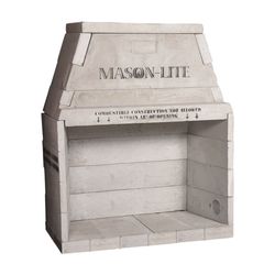 63" Pre-cast Masonry Firebox Kit - Wood Burning