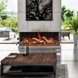 Amantii Tru View Bespoke 3 Sided Electric Fireplace - 45"