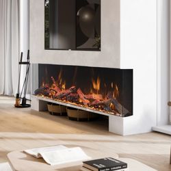 Amantii Tru View Bespoke 3 Sided Electric Fireplace - 75"