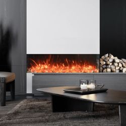 Amantii Tru View Bespoke 3 Sided Electric Fireplace - 55"