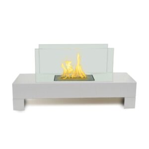 anywhere fireplace gramercy 31" white indoor/outdoor freestanding fireplace