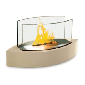 anywhere fireplace lexington 8" beige tabletop bio-ethanol fireplace
