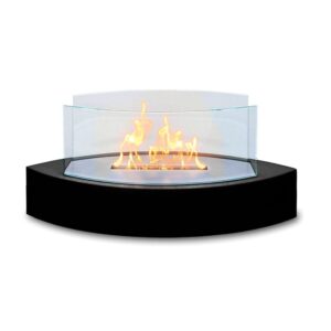 anywhere fireplace lexington 8" black tabletop bio-ethanol fireplace