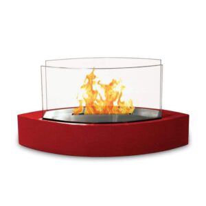 anywhere fireplace lexington 8" red tabletop bio-ethanol fireplace
