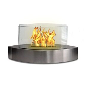 anywhere fireplace lexington 8" stainless steel tabletop bio-ethanol fireplace