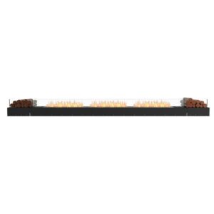 ecosmart fire 161" flex 158bn bench ethanol fireplace insert with decorative box by mad design group