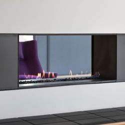 European Home H-Series See-Through Ventless Natural Gas Fireplace - 42"