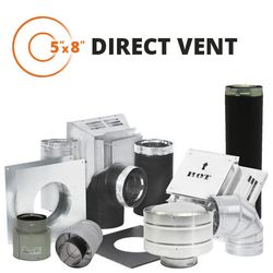 Metal-Fab Direct Vent Chimney Pipe - 5" x 8"