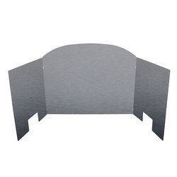 Real Fyre Three-Panel Traditional Fireback Satin Stainless