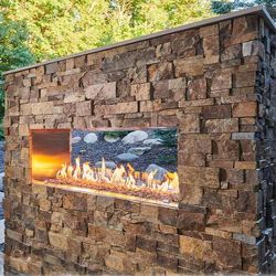 See-Through Ready-to-Finish Fireplace - Crystal Fire Plus Burner – 60”