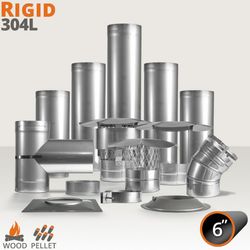 Ventis 304L Custom Rigid Chimney Liner - 6"